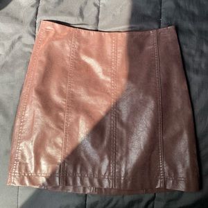 A pleather skirt